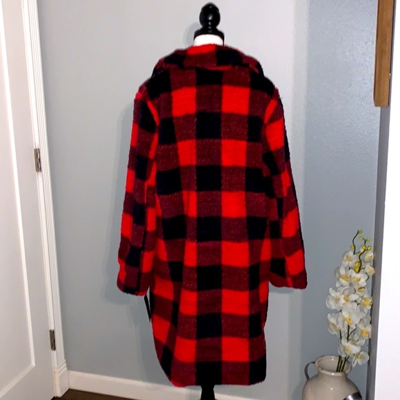 Steve Madden Plaid Sherpa Coat! Size XL! NWT! - Picture 10 of 10